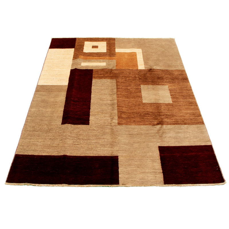 Tapis zone en laine ziegler/kaki 5 pi 6 po x 8 pi 5 po à main one-of-kind-noué la 2010 Aeilt