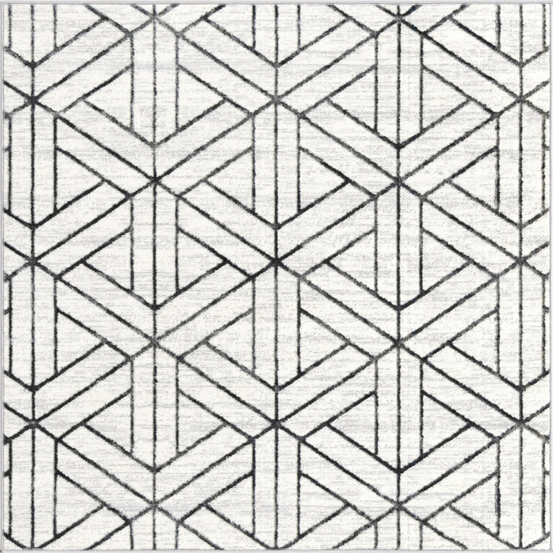 Eshin Abstract Indoor Rug, Square 5'3"
