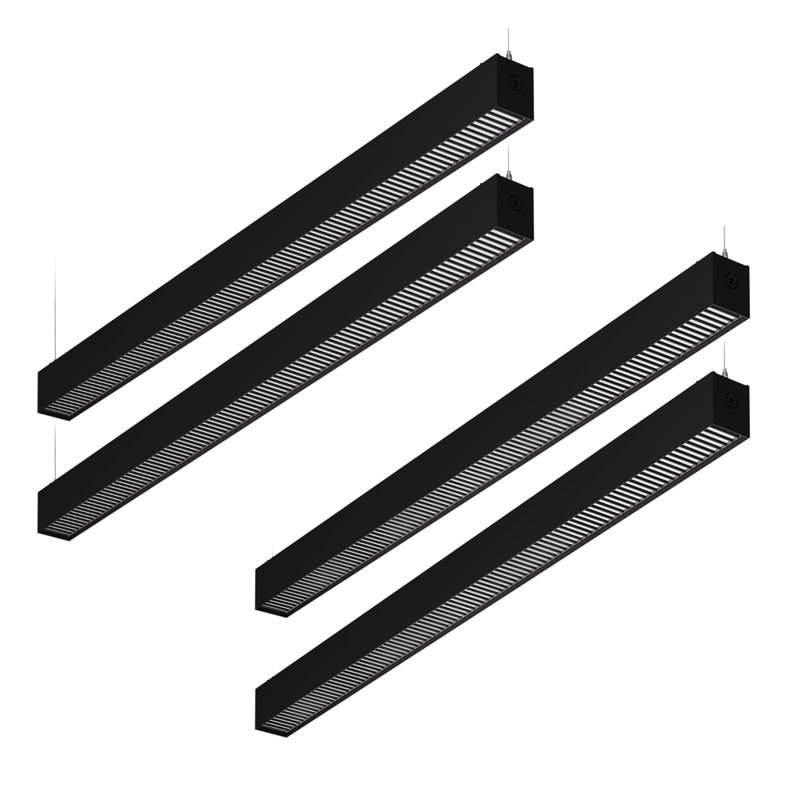 4ft 40w 3cct Dimmable Anti-glare Louver Lens Linear Light, 3000k/4000k/5000k Selectable