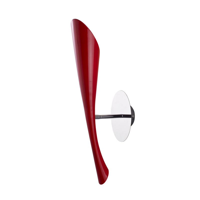 Garonzik Chrome Armed Sconce, Red