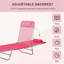 Chaise longue pliante avec siège inclinable à 5 positions et filet-125484613