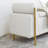 Elegant Upholstered Storage Bench With Cylindrical Arms And Iron Legs For Hallway Living Room Bedroom-1484167351