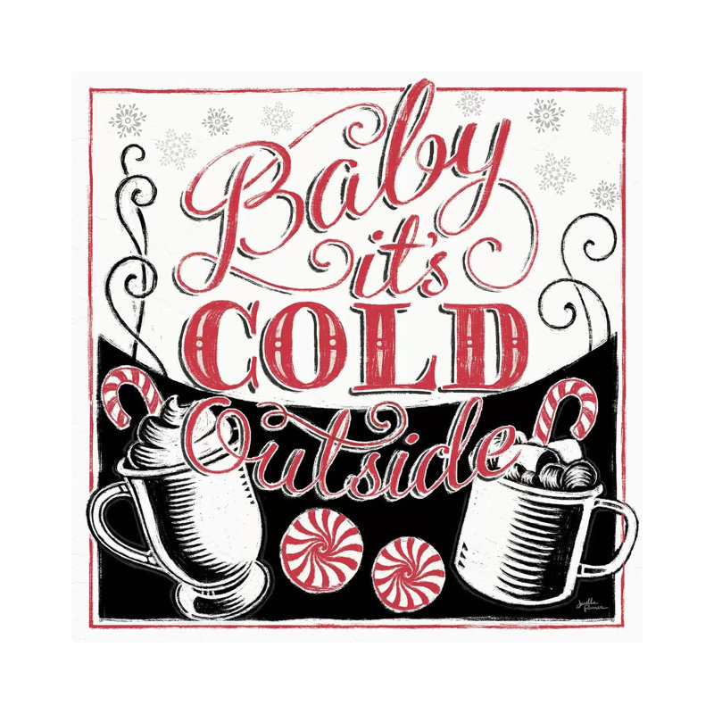 Merry Little Christmas BWR by Janelle Penner - Wrapped Canvas Gallery-Wrapped Canvas Giclée, 93.98 cm H x 93.98 cm W