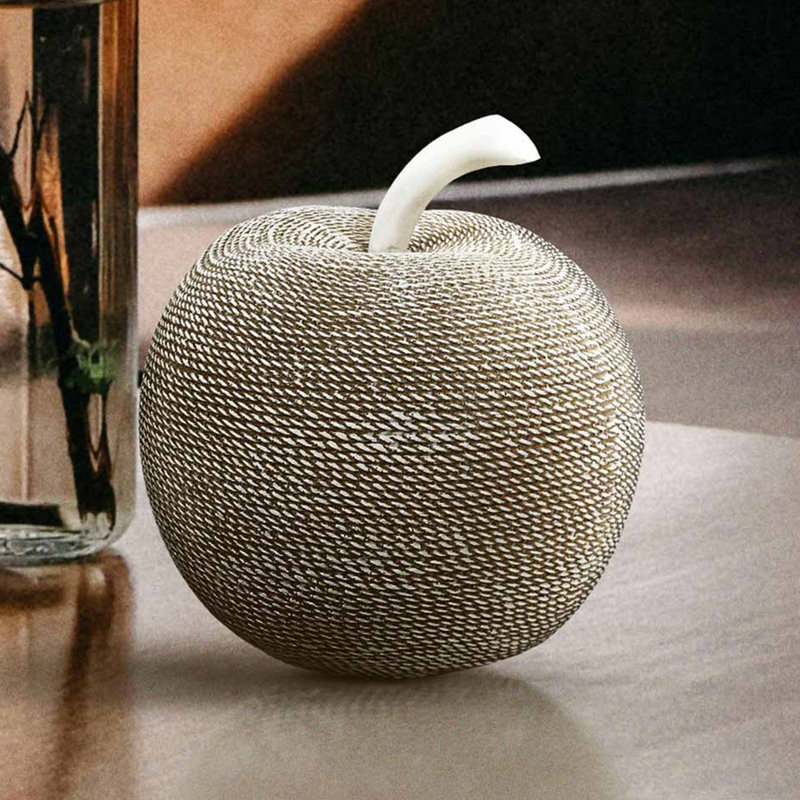 Sevasti Polyresin White Apple Modern Figurines & Sculptures for Living Room Decoration
