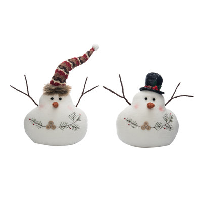  Plush Melty Snowman Set of 2 Christmas Home Decorations