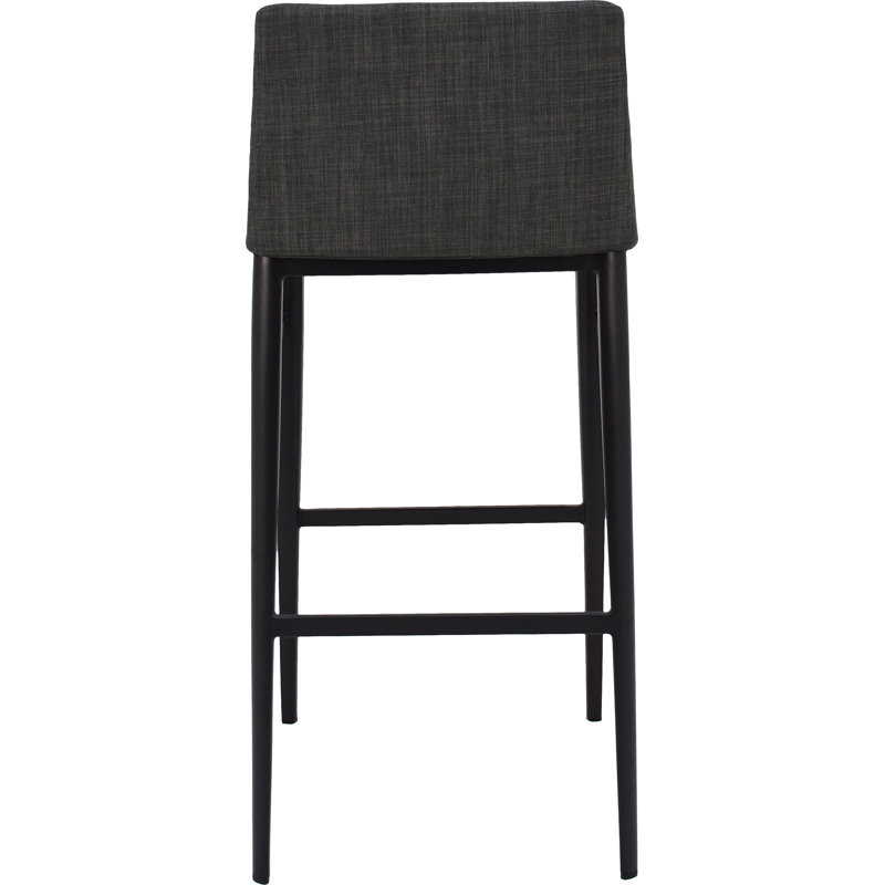 Baron 25.6" Bar Stool, Charcoal, Bar Stool (29” Seat Height)