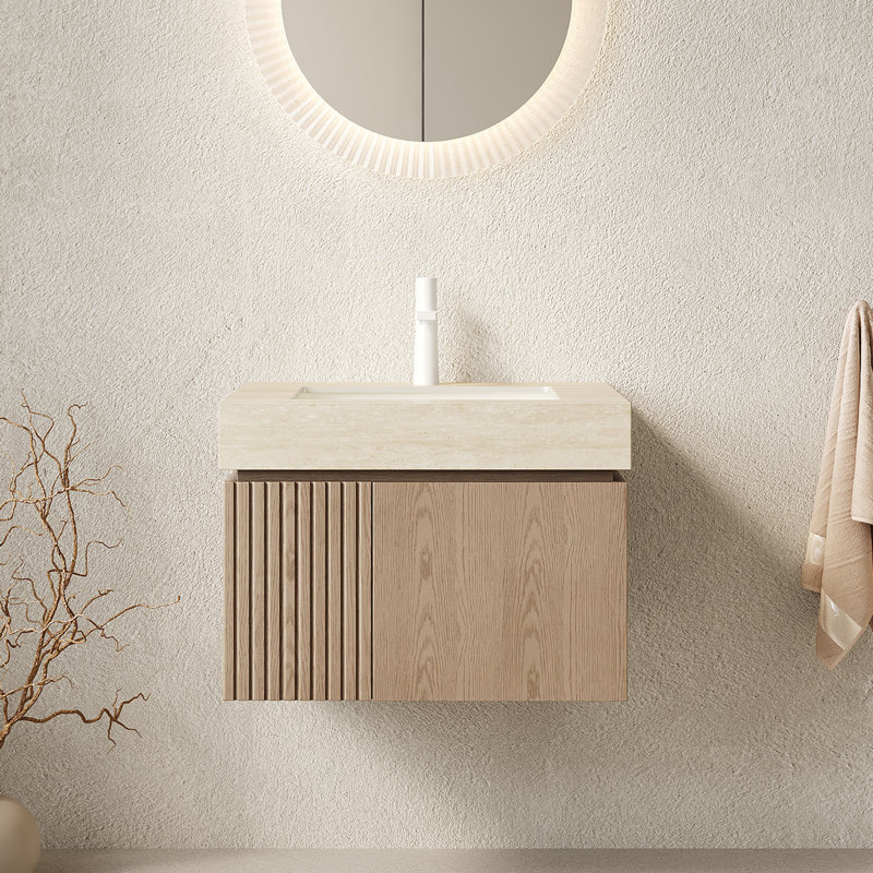Meuble-lavabo 24 po, Marron clair, Beige, Monotrou