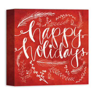 " Red Happy Holidays "