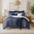 Thorne Navy Comforter & 2 Shams Set Super Queen-120904506