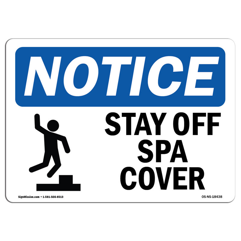 Enseigne décorative «Stay Off Spa» avec symbole 14 po x 10 po