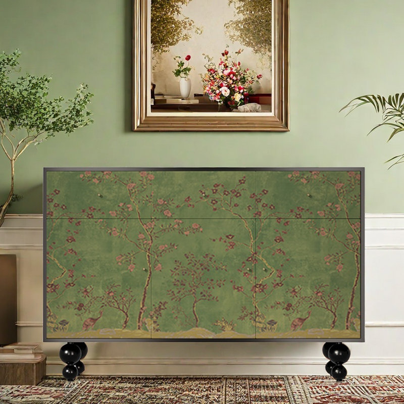 Buffet moderne Modern, Black/Green
