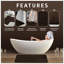 2 Piece Bathroom Rug Set Greek Key Pattern Bath Mat & Pedestal Mat Non Slip Rubber Back Soft Absorbent Mats-19840740