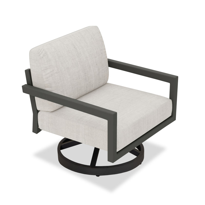 Chaise d'extérieur Vivant, Argent coulé Sunbrella®, Blanc