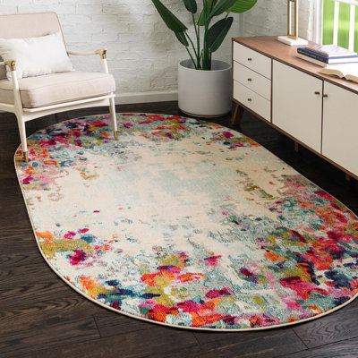 Cariel Washable Abstract Indoor Rug