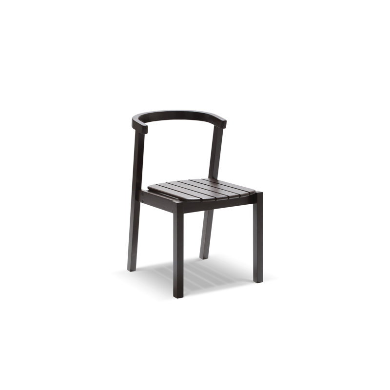 Calme Jardin Patio Dining Side Chair, Dark Brown