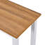 Ensemble de salle à manger 3 pièces en bois massif, table de salle à manger 48 po avec 2 bancs, conception peu encombrante pour les petits espaces