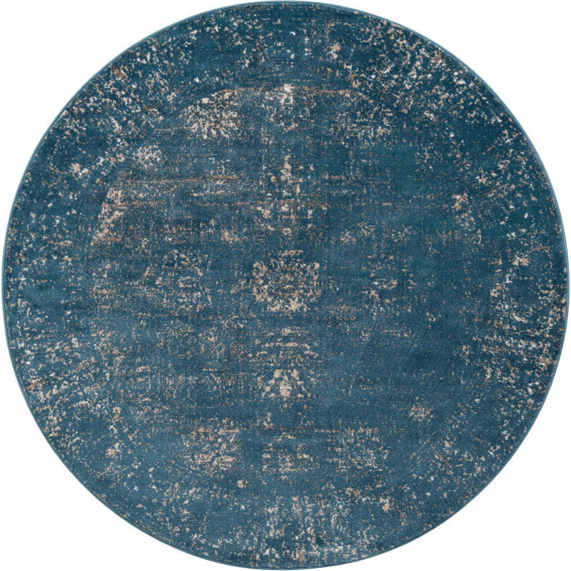 Anneliesse Oriental Indoor Rug, Round 7'