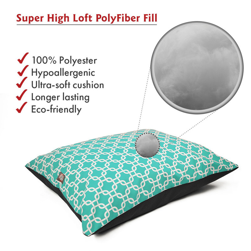 Coussin Super Value, Bleu sarcelle, Grand (l 46 po x P 35 po x H 7 po)