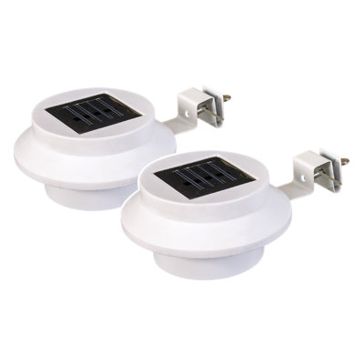 2Pk LED Gutter & Fence Solar Light
