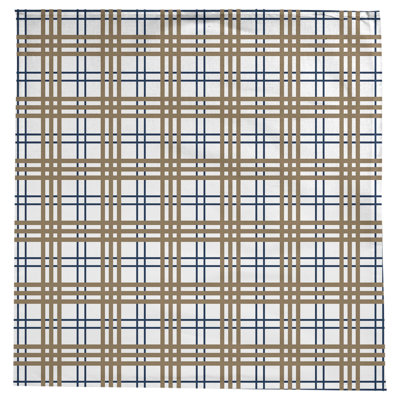 Plaid Cotton Blend Square Tablecloth