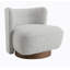 Fauteuil d'appoint en tweed gris Lisa