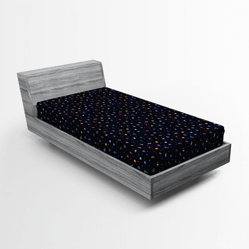Spaceship Microfiber Fitted Sheet, Twin Fitted Sheet