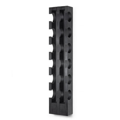 Wall-Mounted American White Oak Wine Rack for 6 Bottles In Espresso Finish