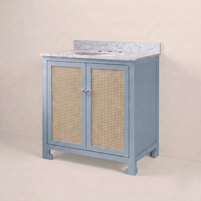 Boyd 30.5'' Single Bathroom Vanity with Carrara Marble Top