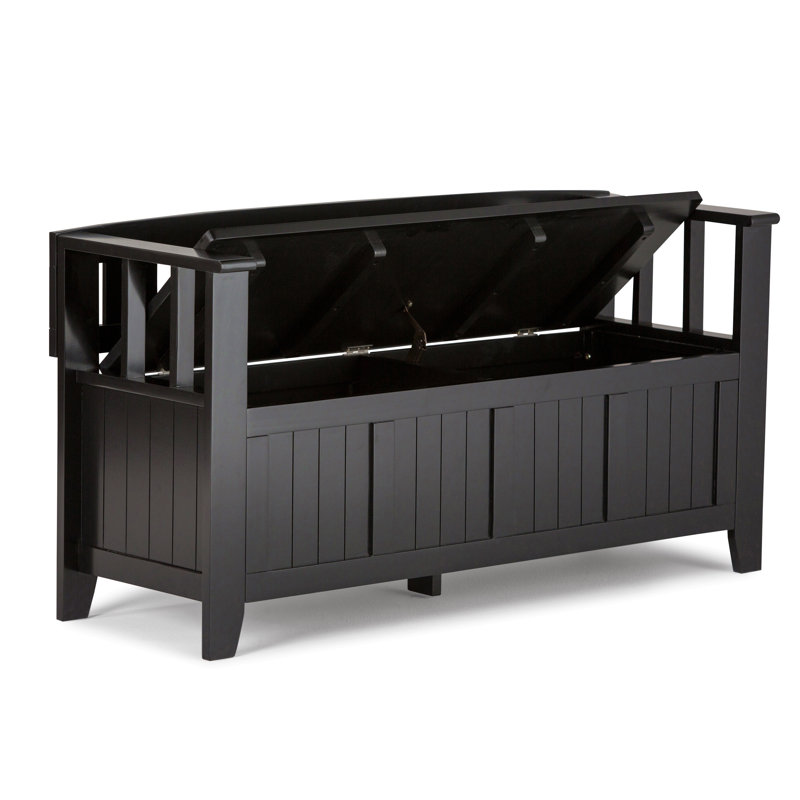 Banc de rangement polyvalent pour le hall d'entrée, Noir