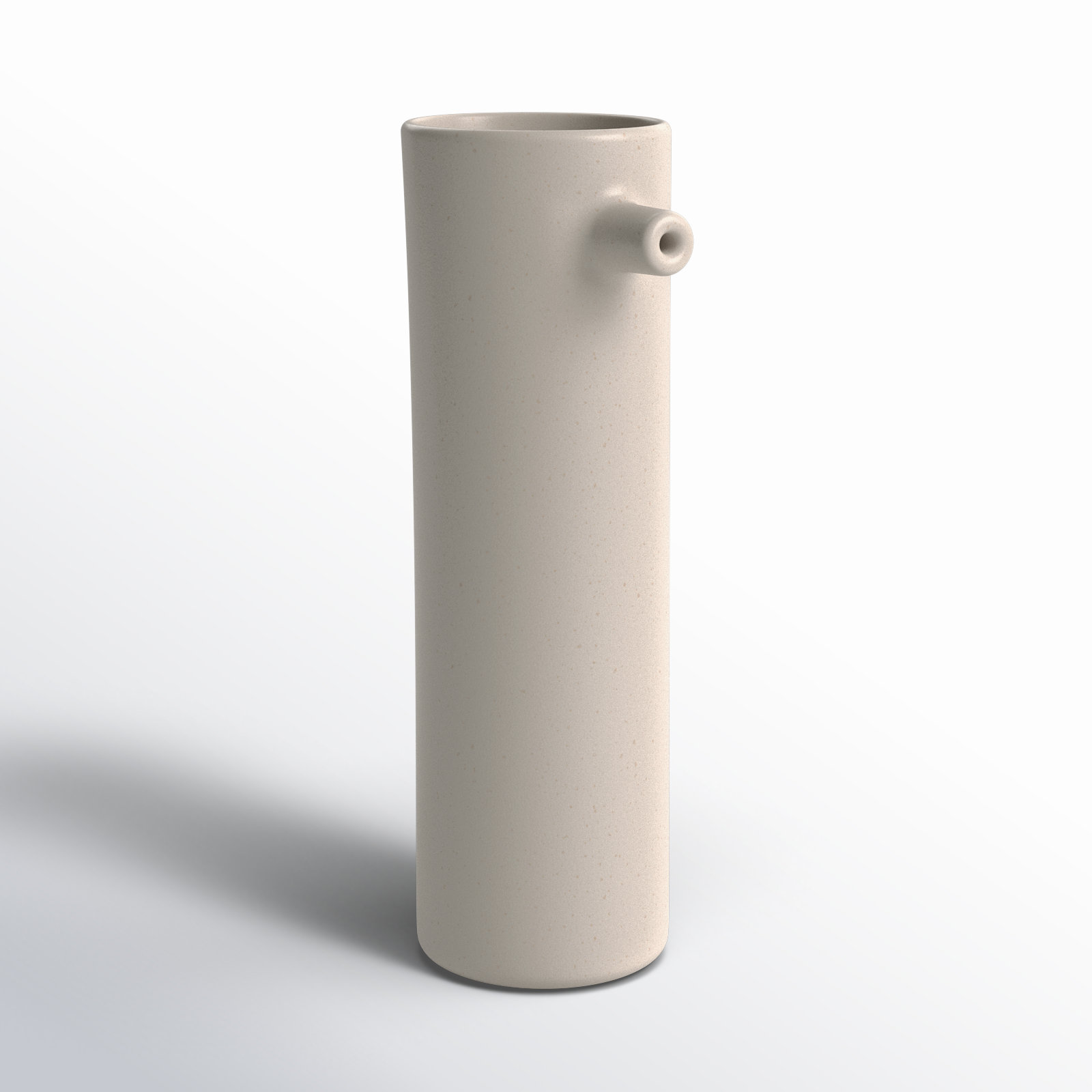 Makai Ceramic Table Vase, Stone, 8" H x 3.5" W x 2.5" D