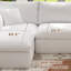 Canapé modulaire surdimensionné à 4 places en L 108,2 po avec repose-pieds modulaire 4 places avec repose-pieds    -158350209-157660376