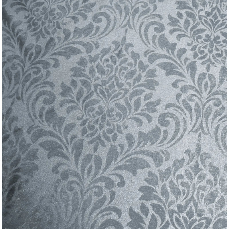 Polyester Floral Bedspread with Pillow Shams, Double Bedspread + 3 Standard Shams, Grey