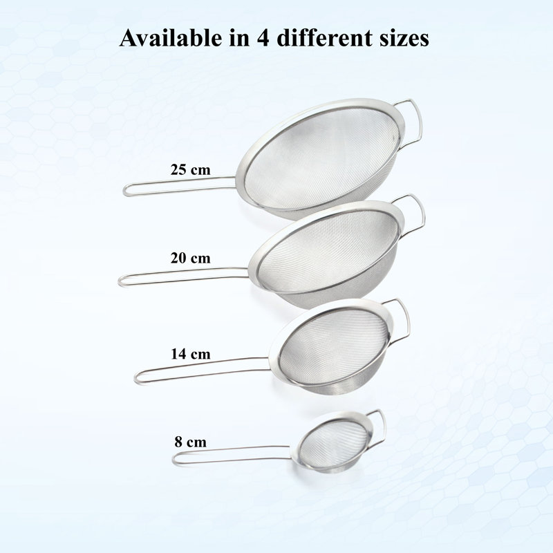 Buckingham Stainless Steel Fine Mesh Sieve Strainer, 25 cm