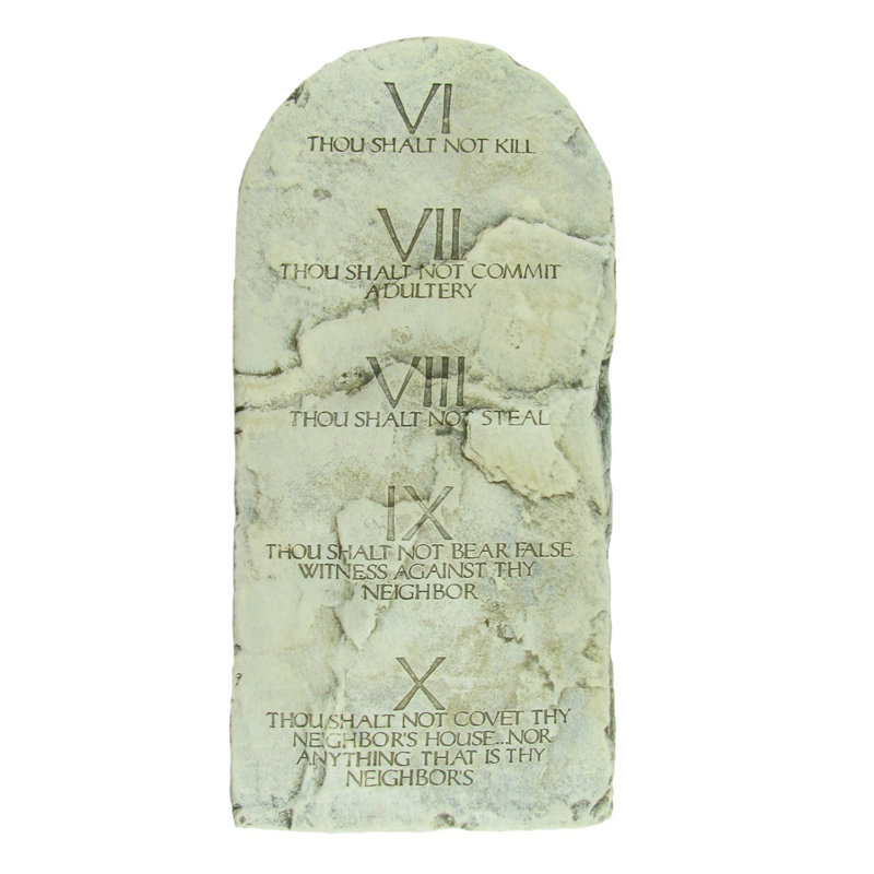 Ensemble de tablettes murales en porcelaine moulée the ten commandements