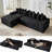 Oversize Cloud Sectional Couch (Left Facing Sofa)-1719534655-1719534644