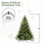 Arbre de Noël artificiel pré-éclairé 6,5 pi avec 450 lumières incandescentes blanc chaud, 2225 pointes, pin articulé en PE + PVC avec branches à mémoire de forme partielle-993937342