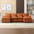 Chenille Fabric U-Shape Sectional Sofa
