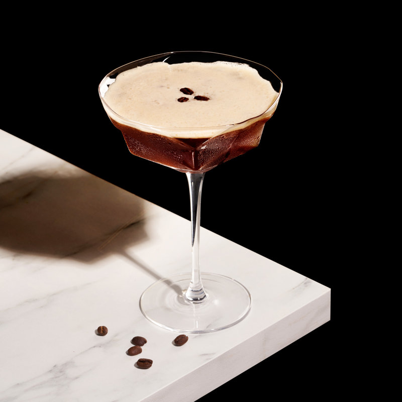 Seneca Faceted Crystal Martini Glasses