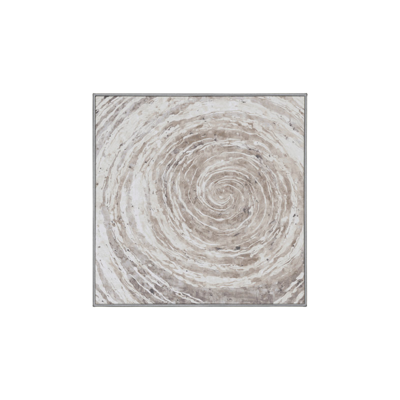 Machine Washable Gray Area Rug, Square 6'
