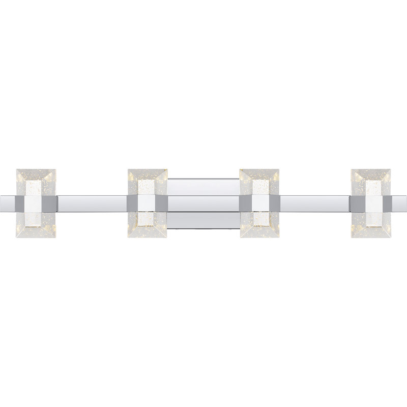 Luminaire pour salle de bain à DEL en chrome poli avec interrupteur CCT Mollineda