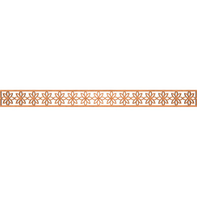 46 3/8"W x 4"H x 3/8"T Daisy Fretwork Moulding, Cherry