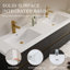 Meuble-lavabo mural 72 po avec lavabo, armoire de rangement flottante avec comptoir en résine de pierre et tiroirs à fermeture en douceur 72 po