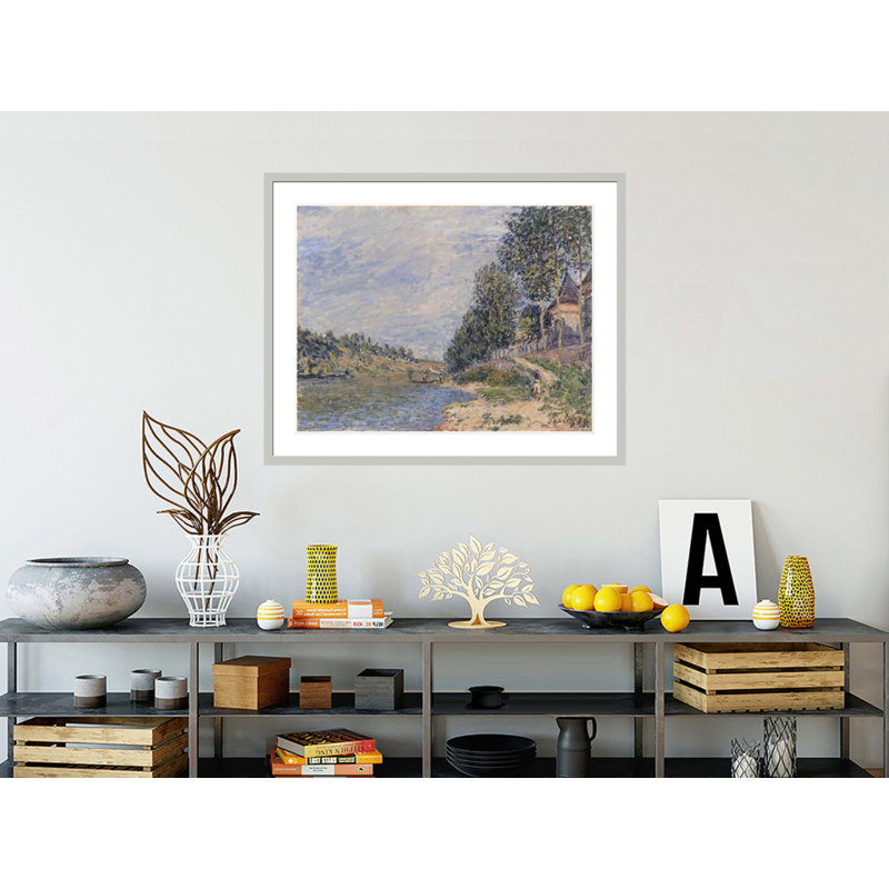 «Le Château de la Croix-Blanche à Saint Mammes» par Alfred Sisley, 33.45" H x 41.5" W