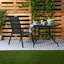 Square Outdoor Dining Table With Umbrella Hole , 90cm W 90cm D
