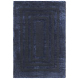 Ellington Border Hand Knotted, 70% Wool And 30% Viscose, Saphire Area Rug