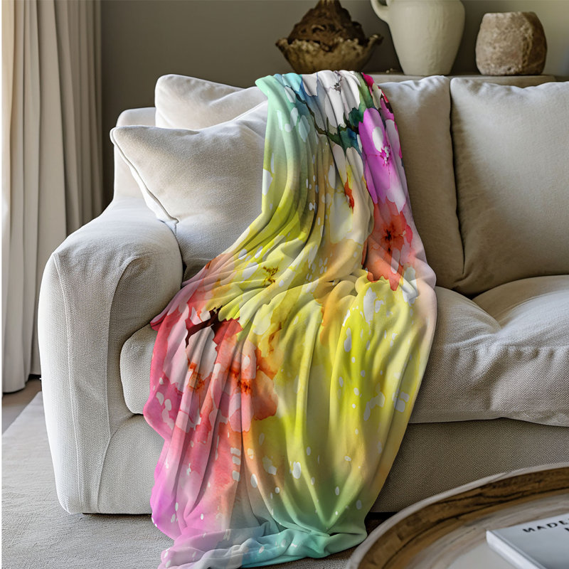 Machine Woven Throw Blanket, 60" W x 80" L
