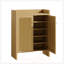 Armoire à chaussures en rotin avec portes, tablettes réglables à 6 niveaux, organisateur autoportant en bois pour le vestibule et le couloir-130181657