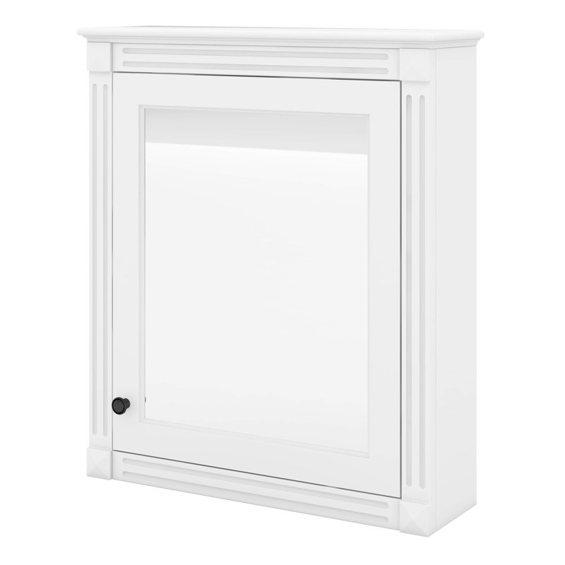 Armoire de rangement murale 24 po x 27 po avec miroir, armoire à pharmacie avec tablette réglable, armoire de rangement au-dessus de la toilette