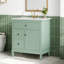 Meuble-lavabo moderne 30 po avec lavabo en céramique et cadre en bois Virello-125902280
