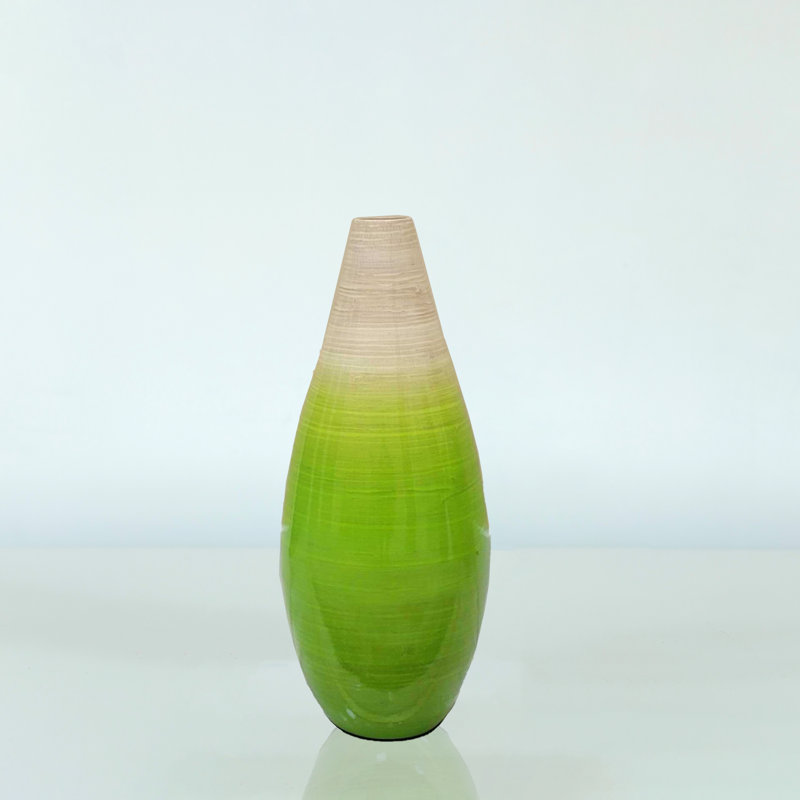 Qailah Solid Wood Floor Vase, 23" H x 9" W x 9" D